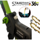 Акумулаторна Резачка STAHLMAYER 36V 10AH с Дисплей Две Батерии и Две Вериги 30сн Шина за Клони и Дърва Трион