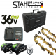 Акумулаторна Резачка STAHLMAYER 36V 10AH с Дисплей Две Батерии и Две Вериги 30сн Шина за Клони и Дърва Трион