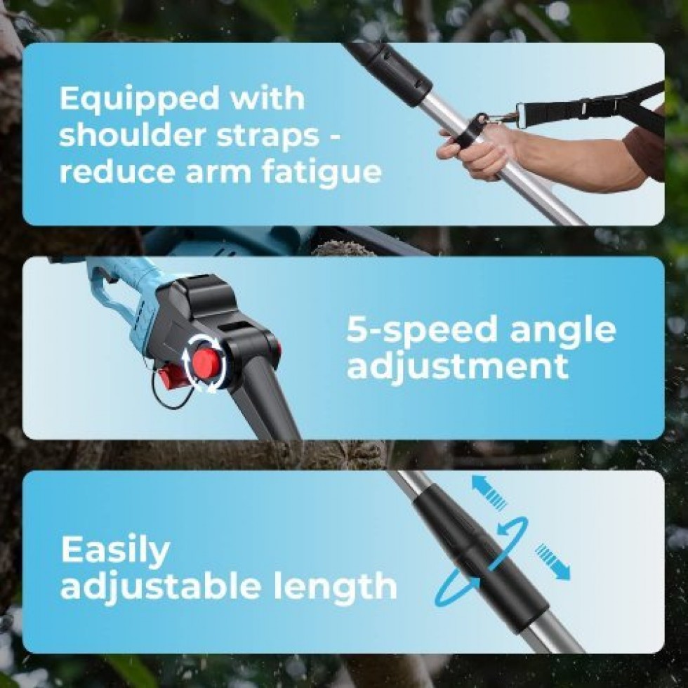 Телескопичен Прът за Акумулаторен Трион за Клони и Ножица KRAFTROYAL Телескопичен Прът за Акумулаторен Трион за Клони и Ножица KRAFTROYAL