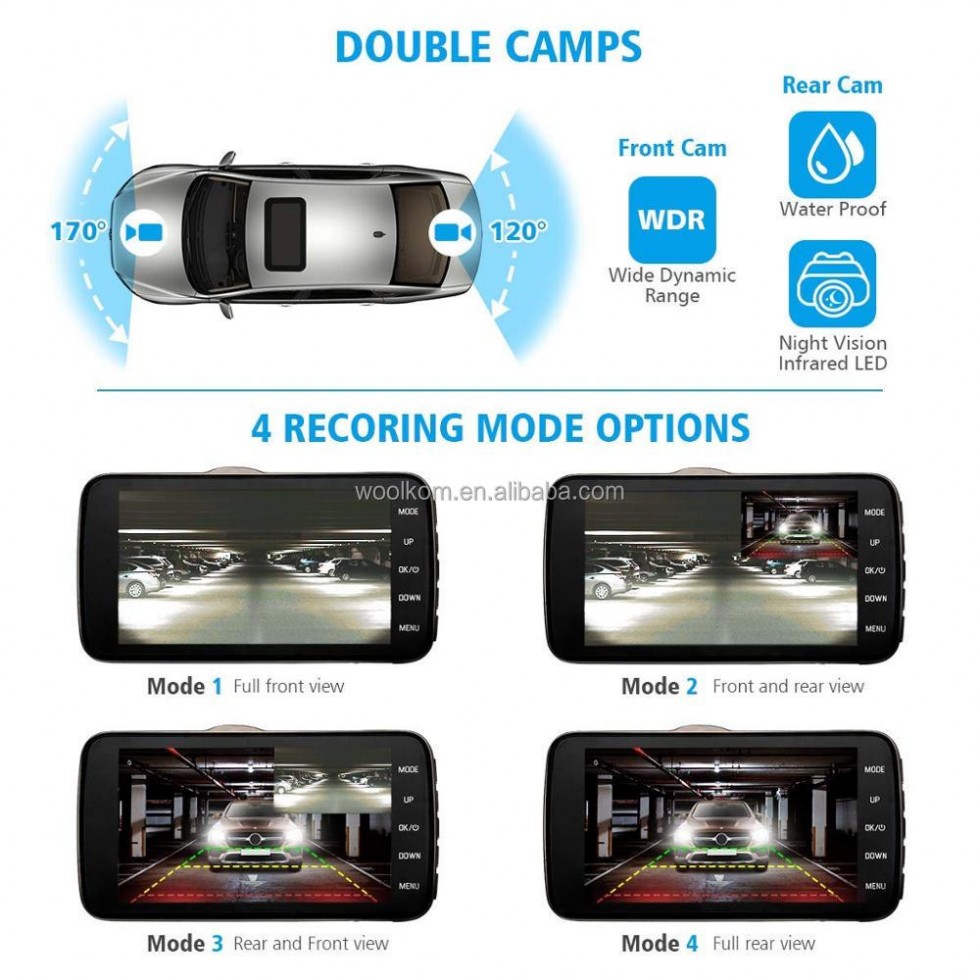 Авто Видеорегистратор + ПОДАРЪК камера за задно виждане WDR Full HD 1080 Авто Видеорегистратор + ПОДАРЪК камера за задно виждане WDR Full HD 1080