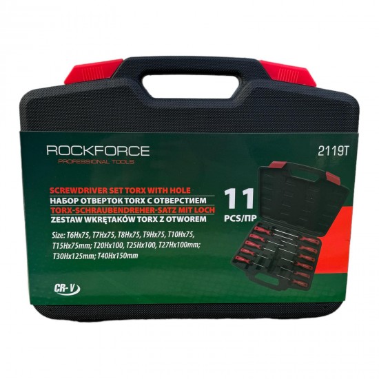 Отвертки ТОРКС Комплект 11 части ROCKFORCE Отвертки ТОРКС Комплект 11 части ROCKFORCE