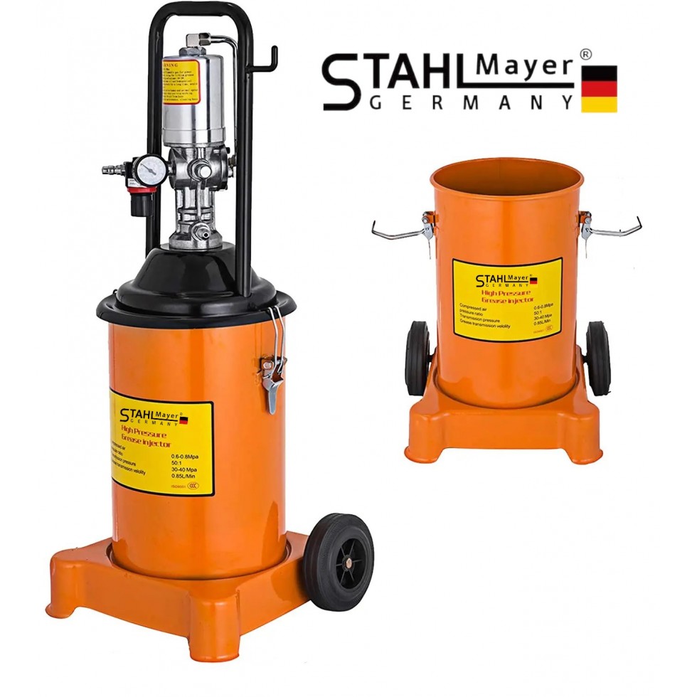 Пневматична Система за Гресиране 12 литра STAHLMAYER 300-400 бара