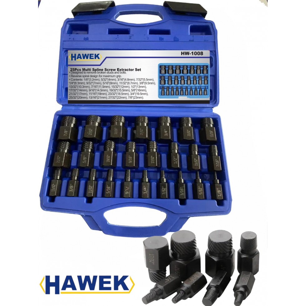 Екстрактори 25 части HAWEK HW-1008 Екстрактори 25 части HAWEK HW-1008