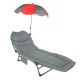 Походно Легло Шезлонг Сгъваем с Чадър Походно Легло Шезлонг Сгъваем с Чадър