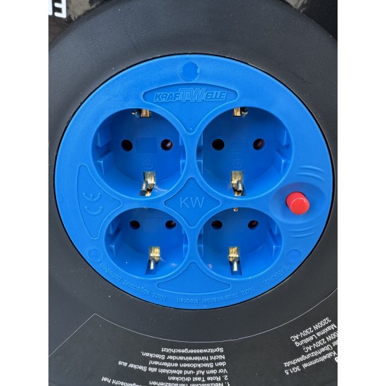 Немска Макара за Маркуч Стойка за Градински Маркуч 50 метра с Контакт KRAFTWELLE Немска Макара за Маркуч Стойка за Градински Маркуч 50 метра с Контакт KRAFTWELLE