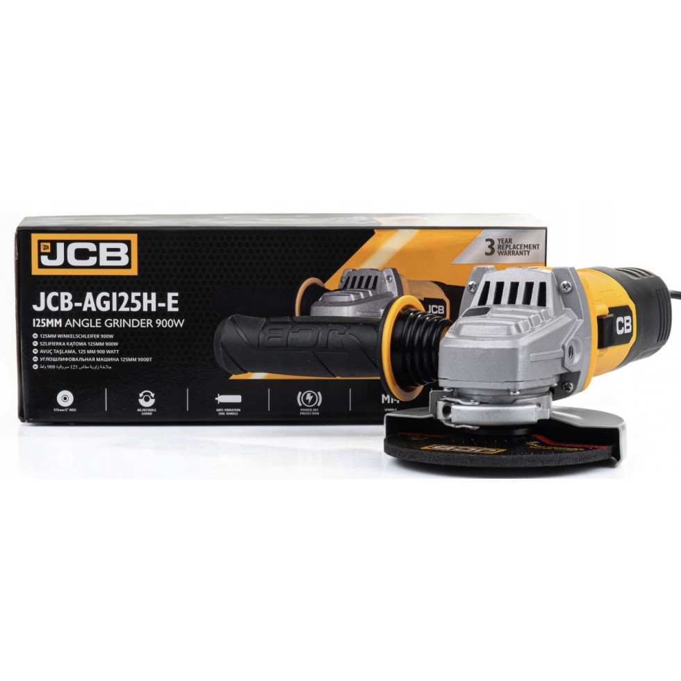 Електрически Ъглошлайф JCB AG125H-E 900W 125мм Електрически Ъглошлайф JCB AG125H-E 900W 125мм