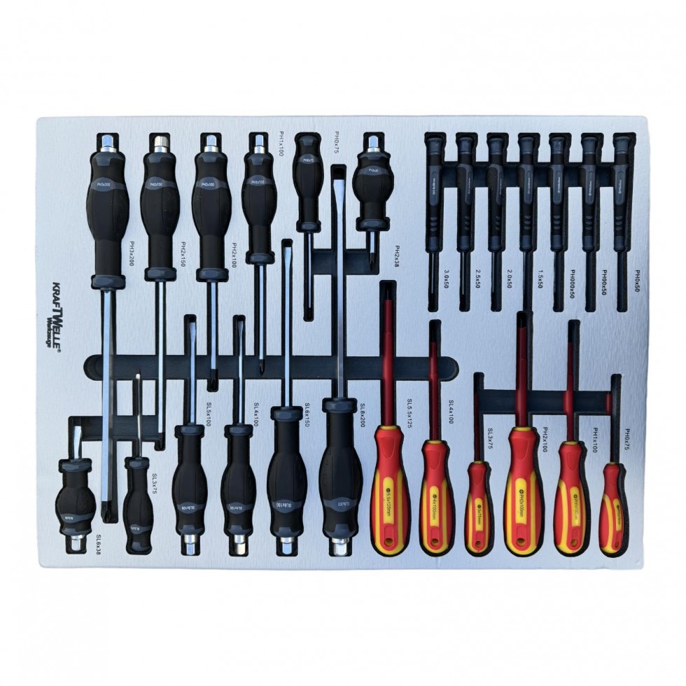 Немски Професионален Шкаф с Инструменти KRAFTWELLE XXL-03 7 Чекмеджета 6 Пълни Немски Професионален Шкаф с Инструменти KRAFTWELLE XXL-03 7 Чекмеджета 6 Пълни
