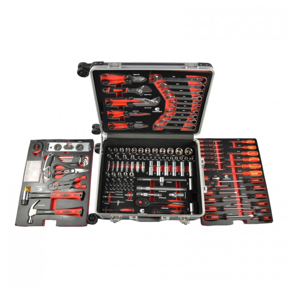 Професионална Количка с Инструменти 238 части Куфар EVERFORCE