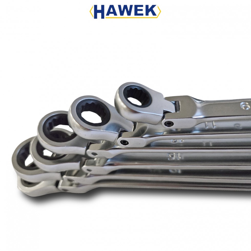 Удължени Подвижни Ключове Звезди с тресчотка Прави Дълги Чупещи 8-19мм Полски HAWEK Удължени Подвижни Ключове Звезди с тресчотка Прави Дълги Чупещи 8-19мм Полски HAWEK