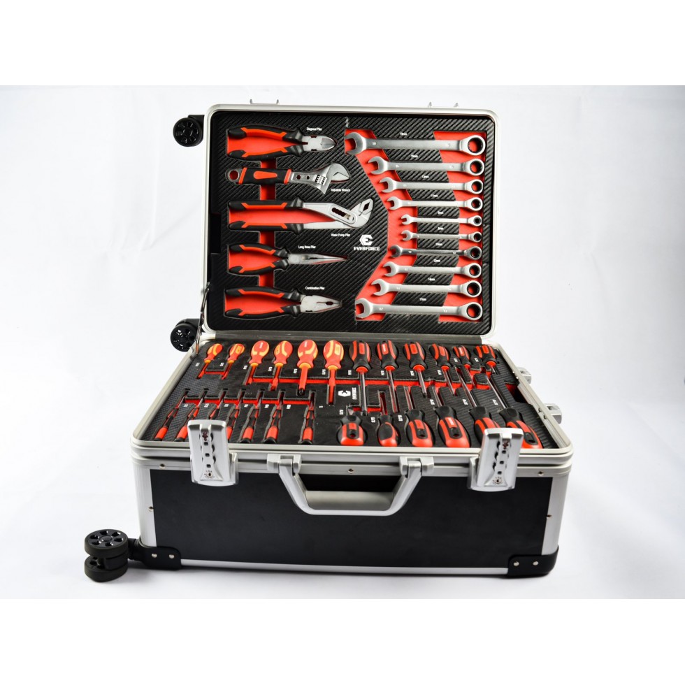 Професионална Количка с Инструменти 238 части Куфар EVERFORCE