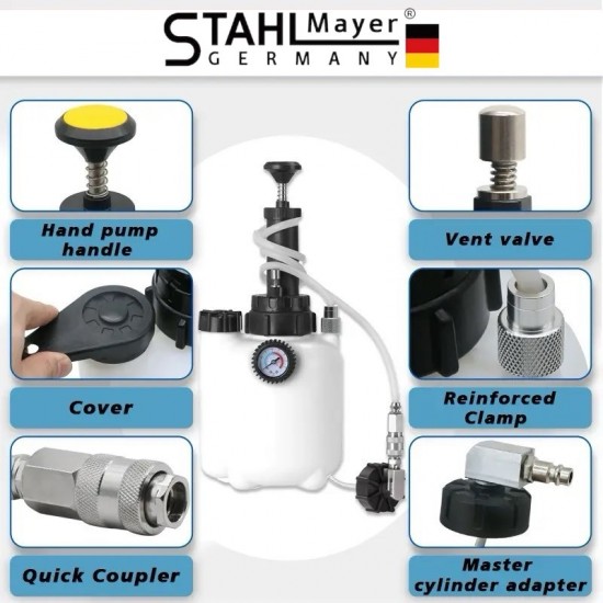 Пневматична Система за Смяна на Спирачна Течност 3+1 литра STAHLMAYER Пневматична Система за Смяна на Спирачна Течност 3+1 литра STAHLMAYER