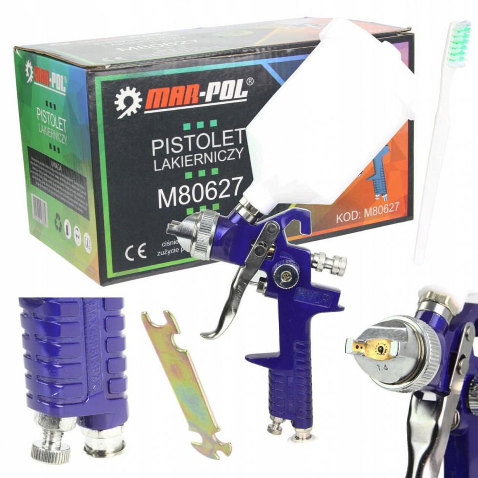 Бояджийски Пистолет с Горно Казанче Mar-Pol HVLP / 1,4 мм M80627 Бояджийски Пистолет с Горно Казанче Mar-Pol HVLP / 1,4 мм M80627