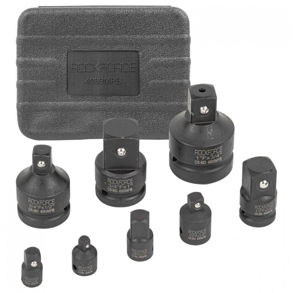 Преходници За Гедоре 8 броя Комплект Ударни ROCKFORCE RF-4089MPB Преходници За Гедоре 8 броя Комплект Ударни ROCKFORCE RF-4089MPB