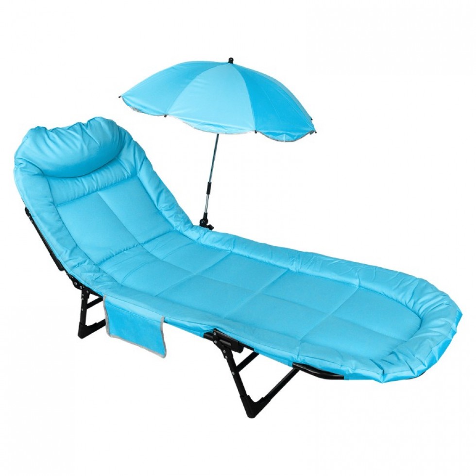 Походно Легло Шезлонг Сгъваем с Чадър Походно Легло Шезлонг Сгъваем с Чадър