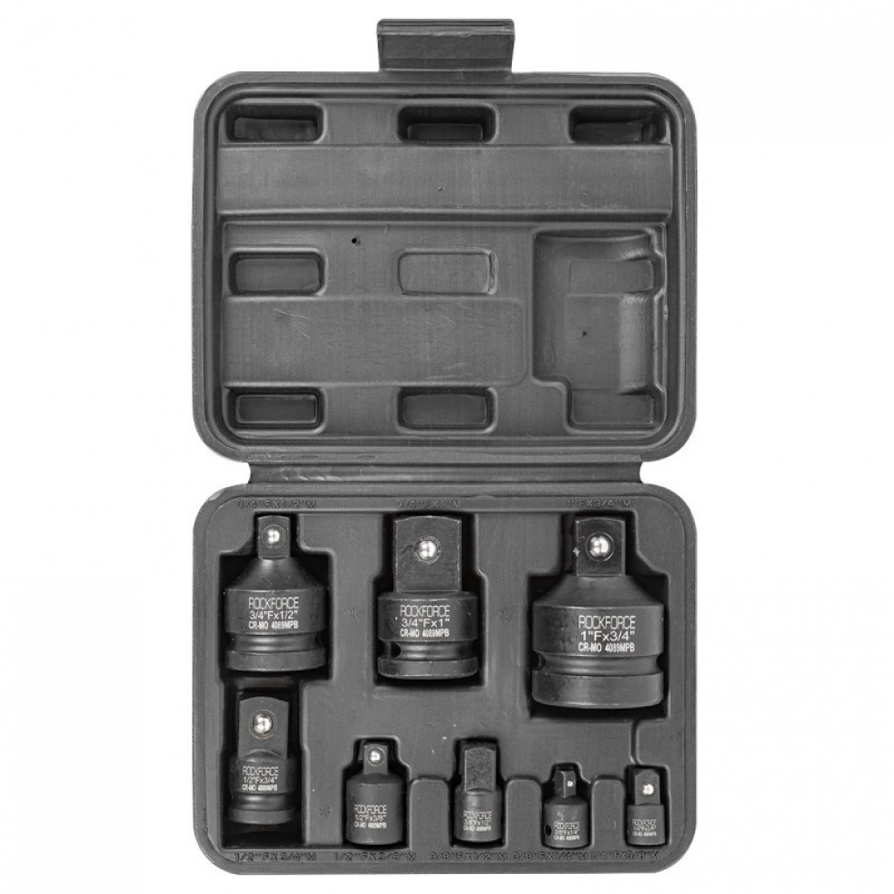 Преходници За Гедоре 8 броя Комплект Ударни ROCKFORCE RF-4089MPB Преходници За Гедоре 8 броя Комплект Ударни ROCKFORCE RF-4089MPB
