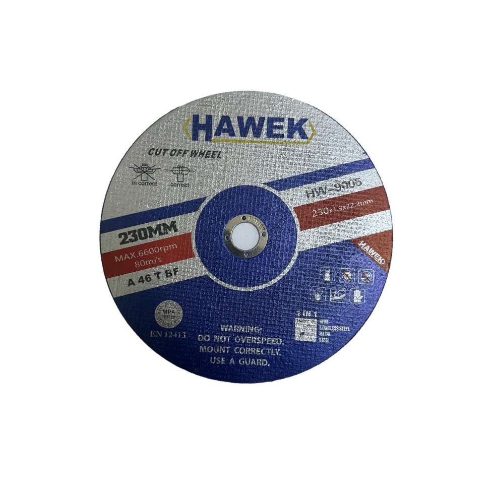 10 броя Диск за Метал и Неръждавейка 230мм 1,9мм HAWEK