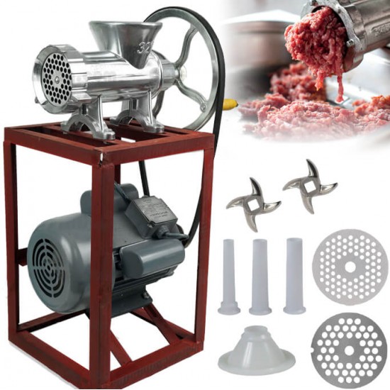 Електрическа Месомелачка Алуминиева 32 номер с Електромотор 1.5кВ 1500 оборота