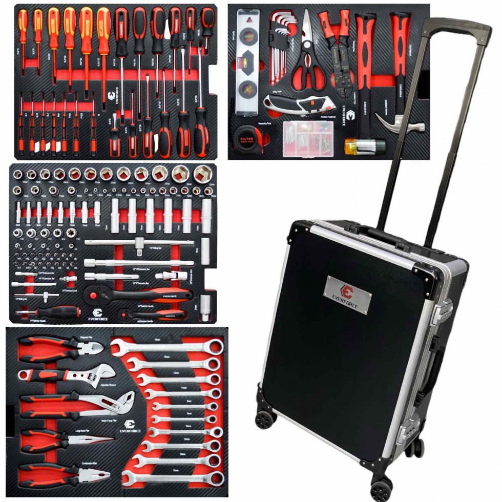 Професионална Количка с Инструменти 238 части Куфар EVERFORCE