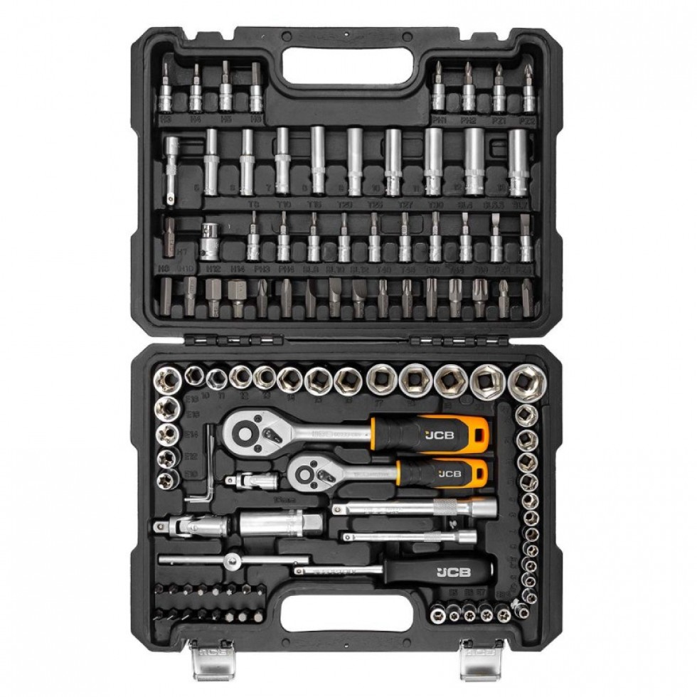 Гедоре Професионално 108 части 1/4' и 3/8' 4-22мм JCB Хром Ванадиева Стомана Гедоре Професионално 108 части 1/4' и 3/8' 4-22мм JCB Хром Ванадиева Стомана