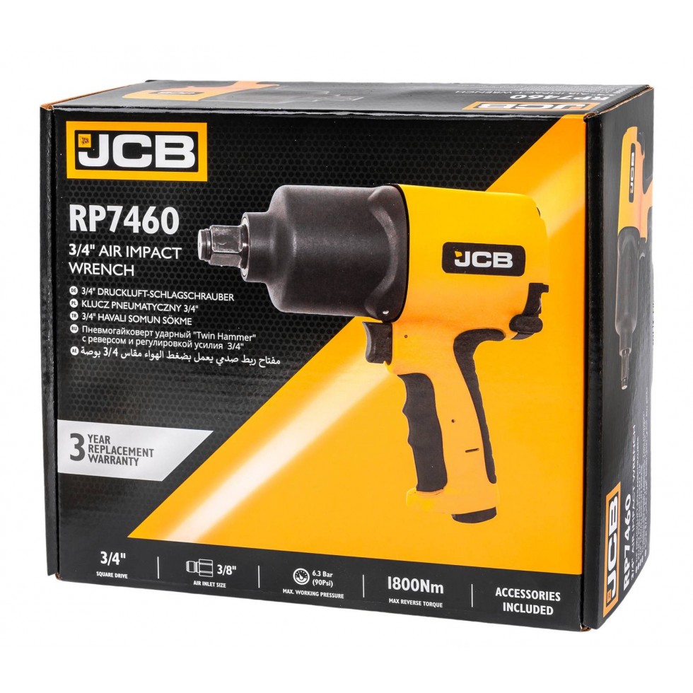 Пневматичен Гайковерт JCB 3/4' 1800Nm RP7460 Пневматичен Гайковерт JCB 3/4' 1800Nm RP7460