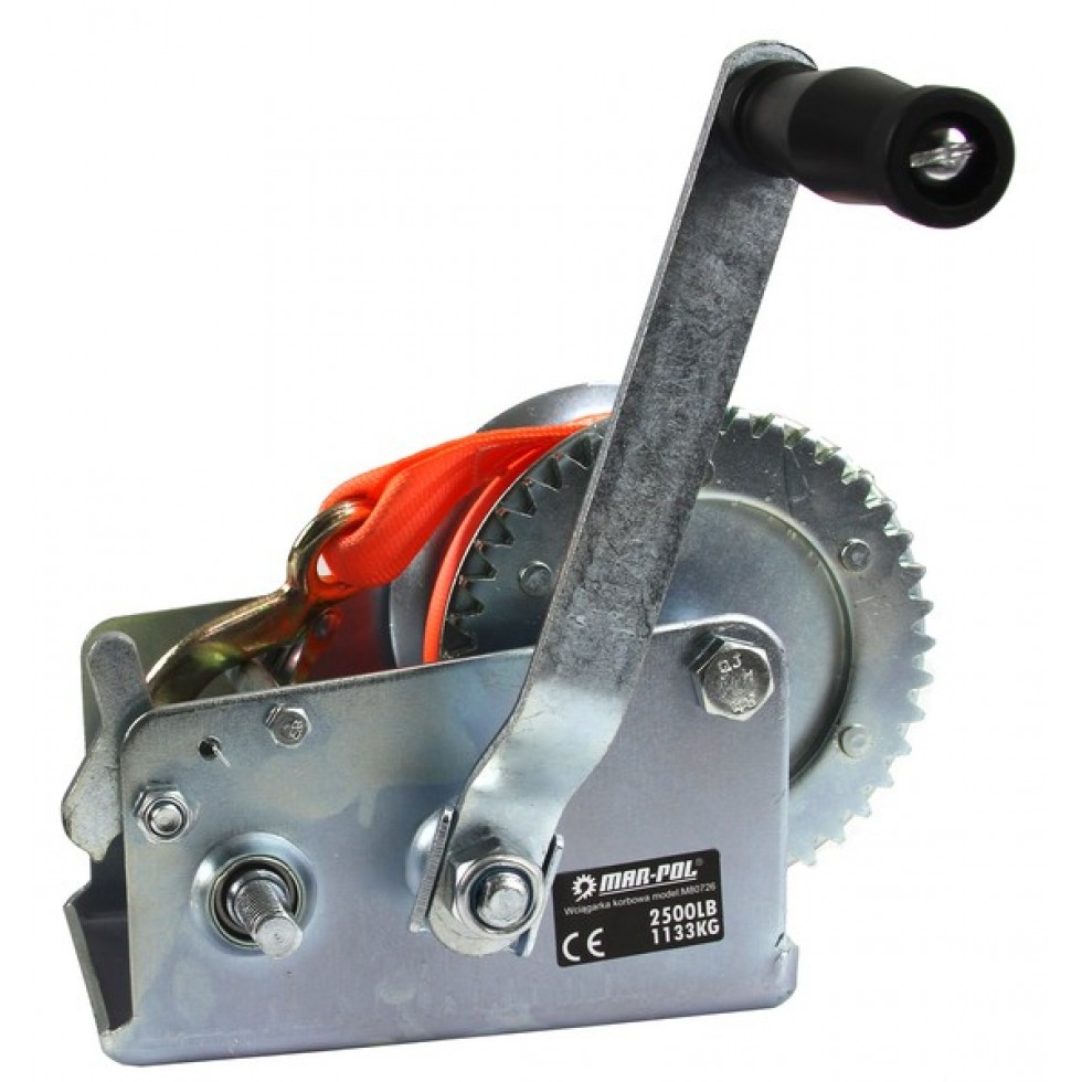 Полска Ръчна Лебедка с Колан 2500lb - 1133кг Mar-Pol Полска Ръчна Лебедка с Колан 2500lb - 1133кг Mar-Pol