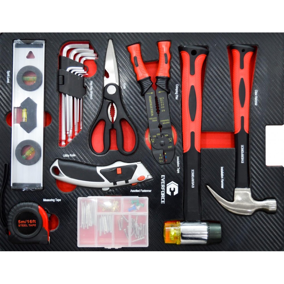 Професионална Количка с Инструменти 238 части Куфар EVERFORCE