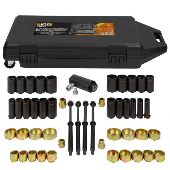 Хидравличен Комплект за Монтаж и Демонтаж на Шарнири Селенови Втулки Лагери Семеринги и други 49 части JCB JCB-949T1 Хидравличен Комплект за Монтаж и Демонтаж на Шарнири Селенови Втулки Лагери Семеринги и други 49 части JCB JCB-949T1