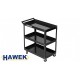 Количка за Инструменти HAWEK с 3 Етажа етажерки рафта ръчна Количка за Инструменти HAWEK с 3 Етажа етажерки рафта ръчна