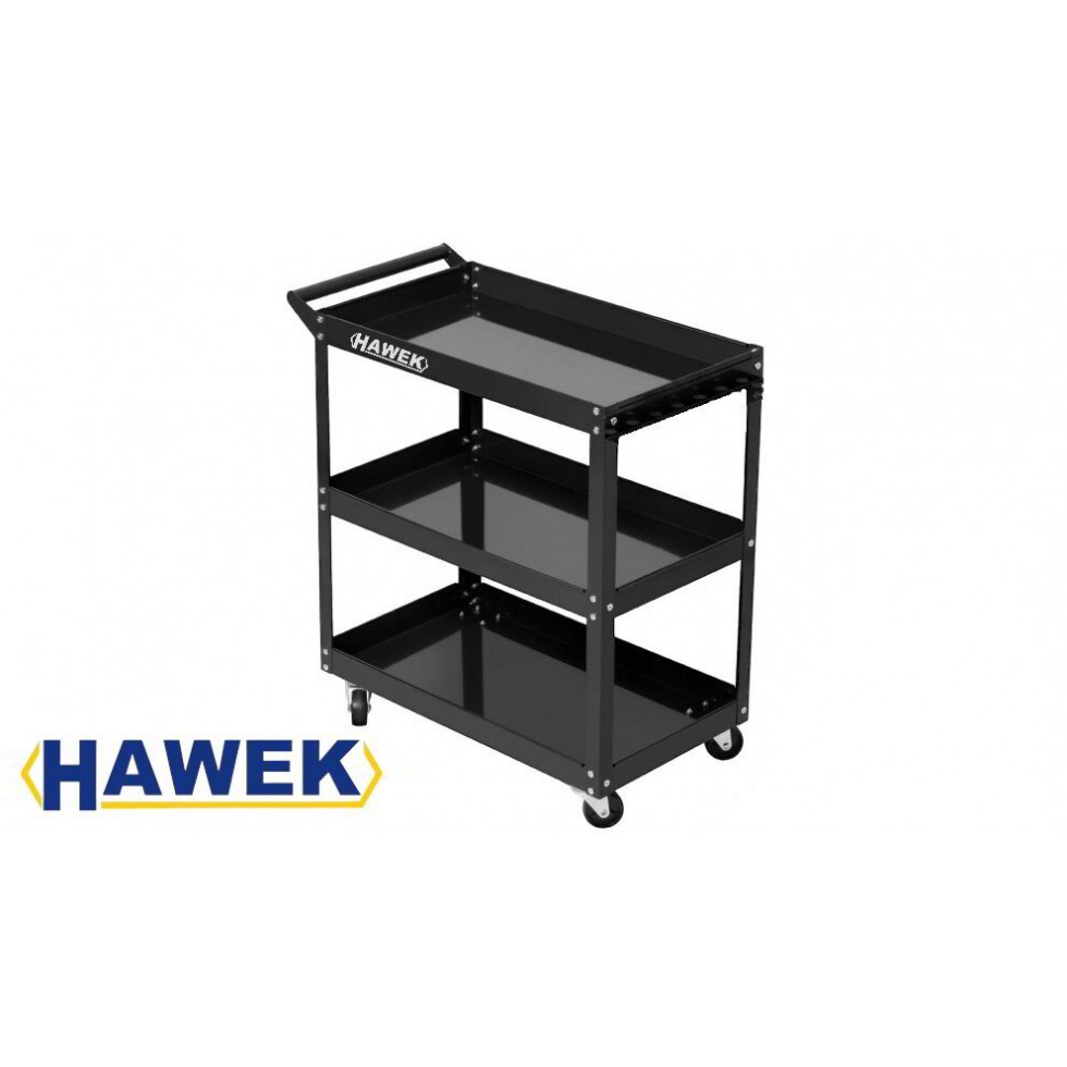 Количка за Инструменти HAWEK с 3 Етажа етажерки рафта ръчна Количка за Инструменти HAWEK с 3 Етажа етажерки рафта ръчна