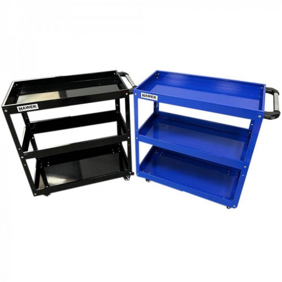 Количка за Инструменти HAWEK с 3 Етажа етажерки рафта ръчна Количка за Инструменти HAWEK с 3 Етажа етажерки рафта ръчна