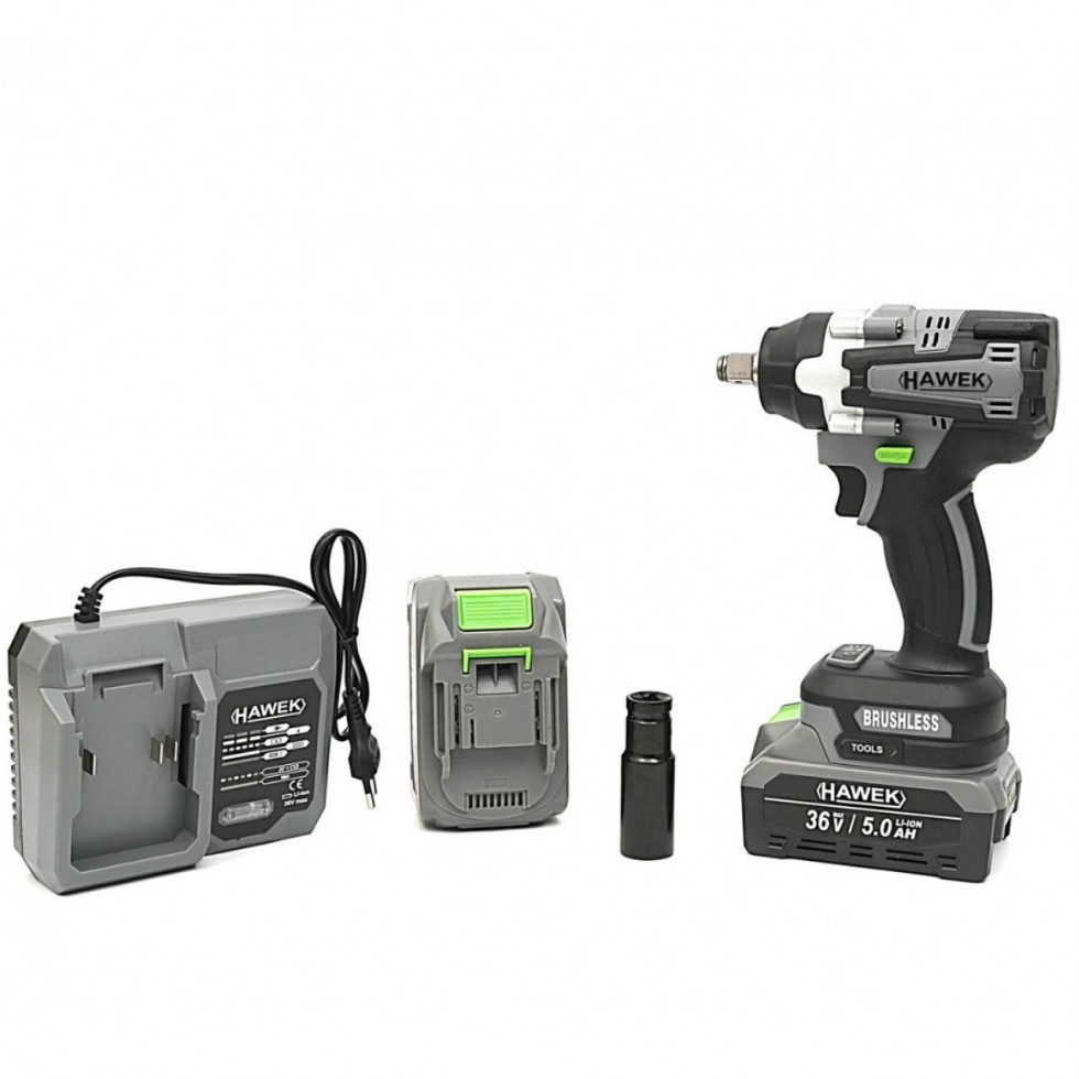 Полски Акумулаторен Гайковерт / Винтоверт Комбиниран HAWEK 36V 5,0AH 2х Батерии + Удължена Вложка Полски Акумулаторен Гайковерт / Винтоверт Комбиниран HAWEK 36V 5,0AH 2х Батерии + Удължена Вложка