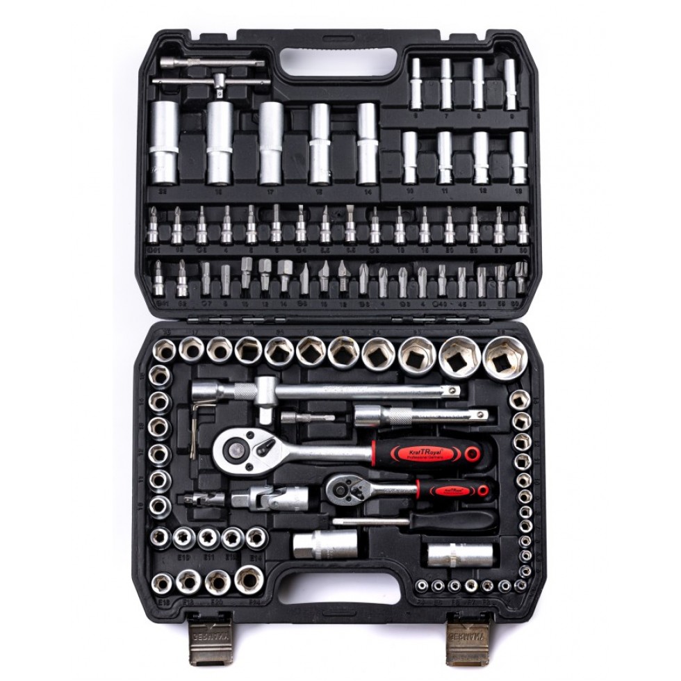 Гедоре 108 части KRAFTROYAL Комплект Инструменти с Тресчотки 1/2 1/4 Гедоре 108 части KRAFTROYAL Комплект Инструменти с Тресчотки 1/2 1/4