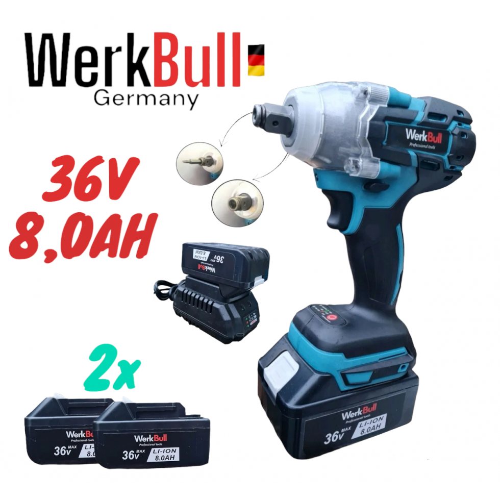 Акумулаторен Комбиниран Гайковерт Винтоверт 36V 8,0AH W.B Безжичен Акумулаторен Комбиниран Гайковерт Винтоверт 36V 8,0AH W.B Безжичен