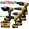 5в1 Мултифункционален Инструмент 5 Приставки Сменяеми KRAFTROYAL 36V  Водоструйка Винтоверт Гайковерт-Импакт Перфоратор и Ъглошлайф Акумулаторен 2х Батерии