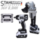 2в1 Акумулаторна Ъглошлайф 125мм и Акумулаторен Ударен Гайковерт (Импакт) Безчетков 36V 8,0AH STAHLMAYER 2 Батерии 2в1 Акумулаторна Ъглошлайф 125мм и Акумулаторен Ударен Гайковерт (Импакт) Безчетков 36V 8,0AH STAHLMAYER 2 Батерии