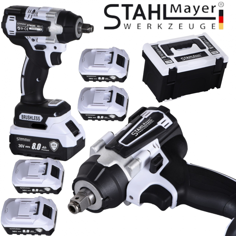 ПРОМО КОМПЛЕКТ Акумулаторен Ъглошлайф 125мм и Безжичен Гайковерт-Винтоверт Безчетков Ударен 36V 8,0AH STAHLMAYER 4x Батерия 2 Зарядно в Куфар Ракета ПРОМО КОМПЛЕКТ Акумулаторен Ъглошлайф 125мм и Безжичен Гайковерт-Винтоверт Безчетков Ударен 36V 8,0AH STAHLMAYER 4x Батерия 2 Зарядно в Куфар Ракета