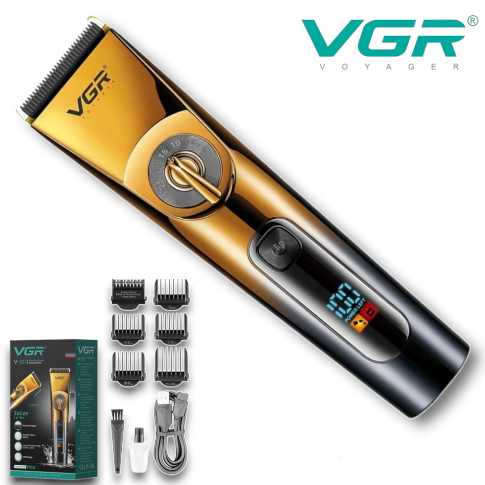 Тример за Коса и Брада Регулираща 5 Степена VGR-663 Машинка за Подстригване