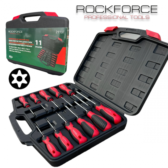 Отвертки ТОРКС Комплект 11 части ROCKFORCE