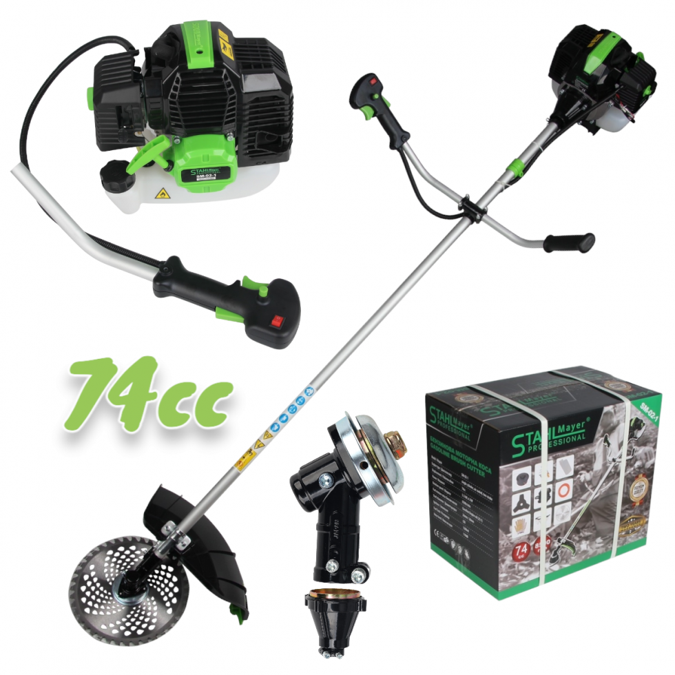 Бензинов Тример за Трева 74cc кубика храсторез кастрачка STAHLMAYER модел: 2024 Бензинов Тример за Трева 74cc кубика храсторез кастрачка STAHLMAYER модел: 2024