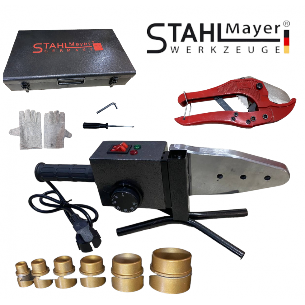 Поялник за Полипропилен 20-63мм 2500W Лепачка за ППР Тръби STAHLMAYER Поялник за Полипропилен 20-63мм 2500W Лепачка за ППР Тръби STAHLMAYER