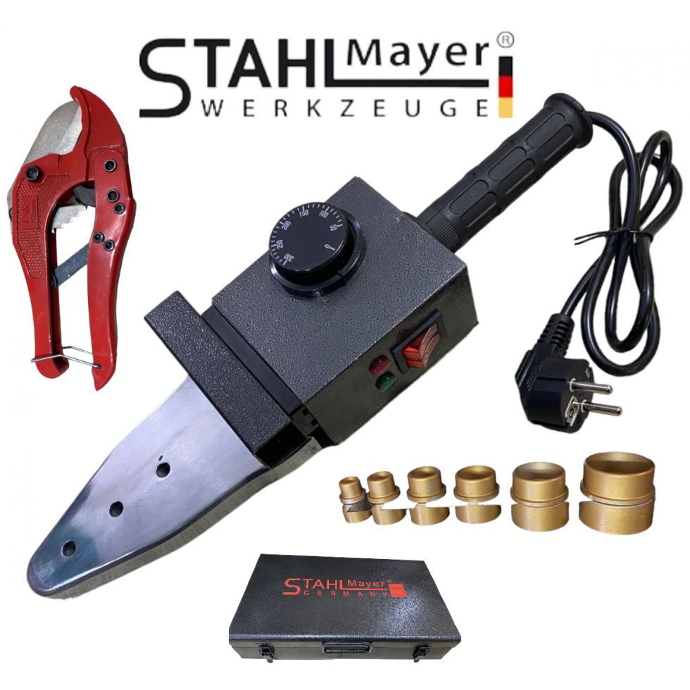 Поялник за Полипропилен 20-63мм 2500W Лепачка за ППР Тръби STAHLMAYER Поялник за Полипропилен 20-63мм 2500W Лепачка за ППР Тръби STAHLMAYER