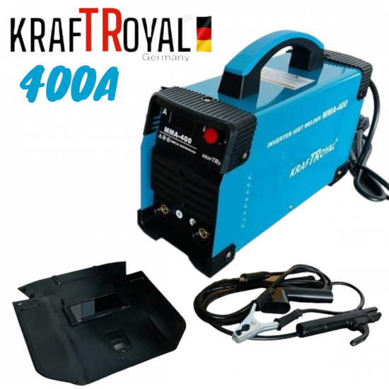 Инверторен Електрожен 400A KRAFTROYAL Заваръчен Апарат ММА с дисплей в Куфар Инверторен Електрожен 400A KRAFTROYAL Заваръчен Апарат ММА с дисплей в Куфар