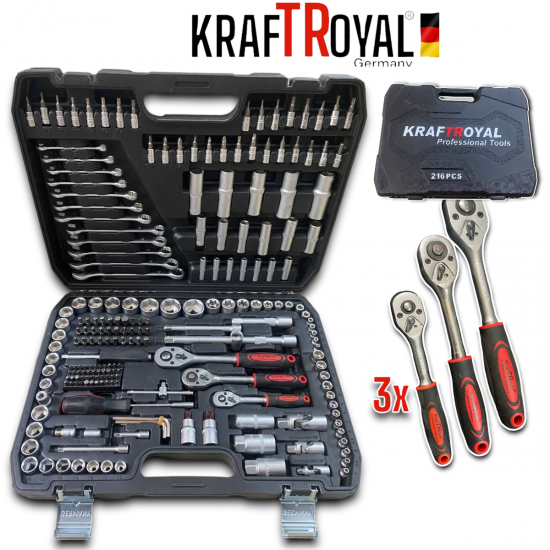 Комплект Инструменти Гедоре 216 части KRAFT ROYAL Гедоре Комплект Инструменти Гедоре 216 части KRAFT ROYAL Гедоре