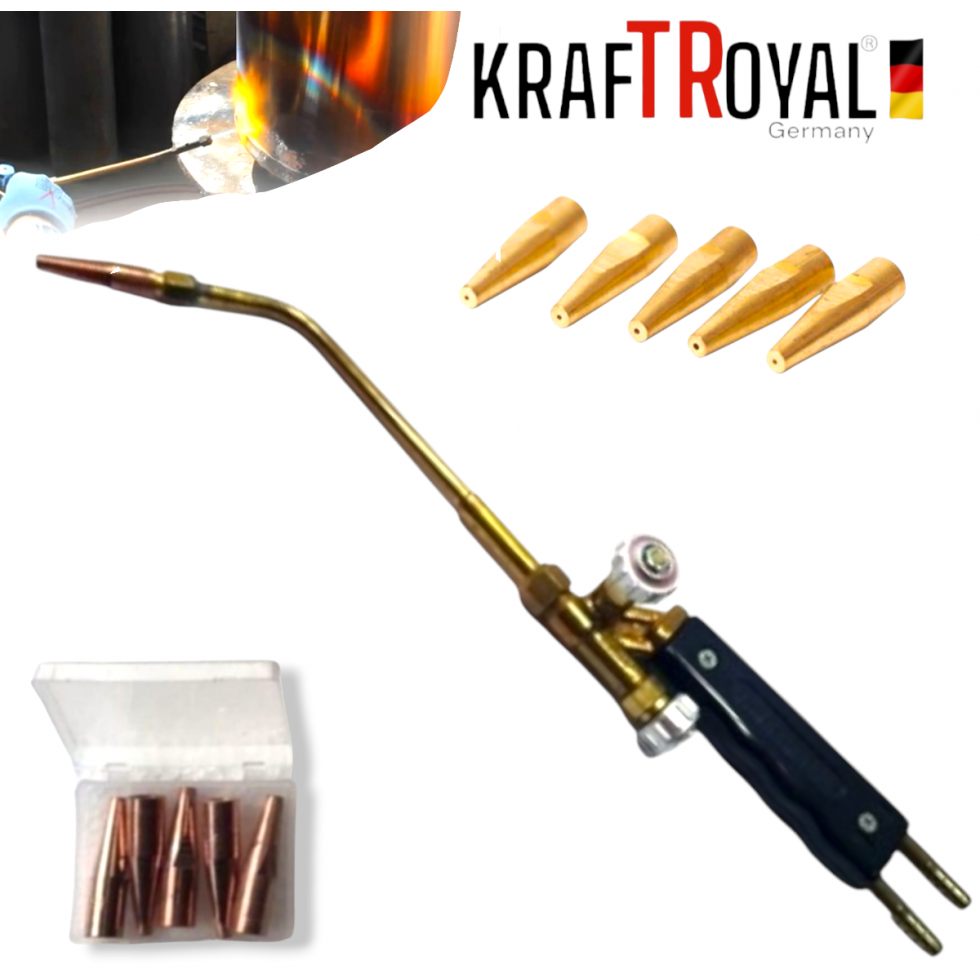 Горелка за Оксижен с 5 броя дюзи Ф1 Ф2 Ф3 Ф4 Ф5 KRAFTROYAL Горелка за Оксижен с 5 броя дюзи Ф1 Ф2 Ф3 Ф4 Ф5 KRAFTROYAL