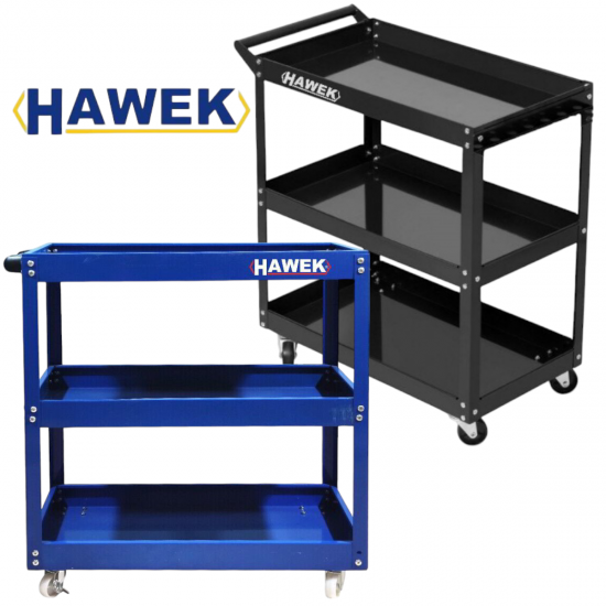 Количка за Инструменти HAWEK с 3 Етажа етажерки рафта ръчна