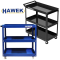 Количка за Инструменти HAWEK с 3 Етажа етажерки рафта ръчна