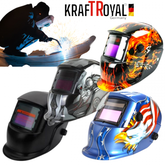 Автоматична Соларна Заваръчна Маска Шлем за Заваряване KRAFTROYAL Автоматична Соларна Заваръчна Маска Шлем за Заваряване KRAFTROYAL