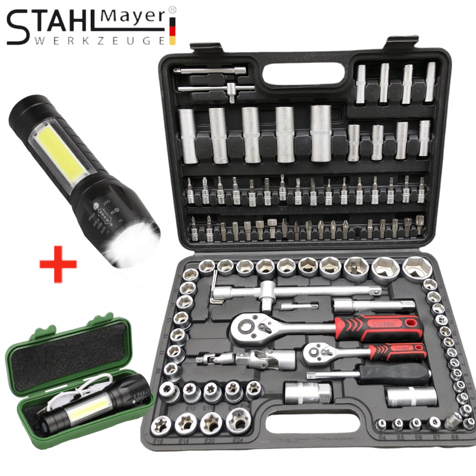 Гедоре 108 части STAHLМAYER + Фенер Гедоре 108 части STAHLМAYER + Фенер