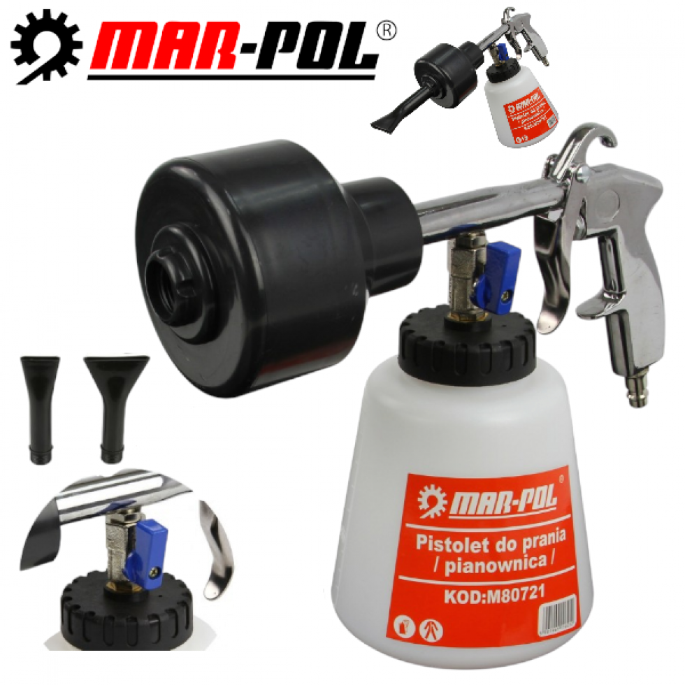 Пневматичен Пистолет за Почистване Измиване и Пране с Пяна Торнадор Mar-Pol Пневматичен Пистолет за Почистване Измиване и Пране с Пяна Торнадор Mar-Pol