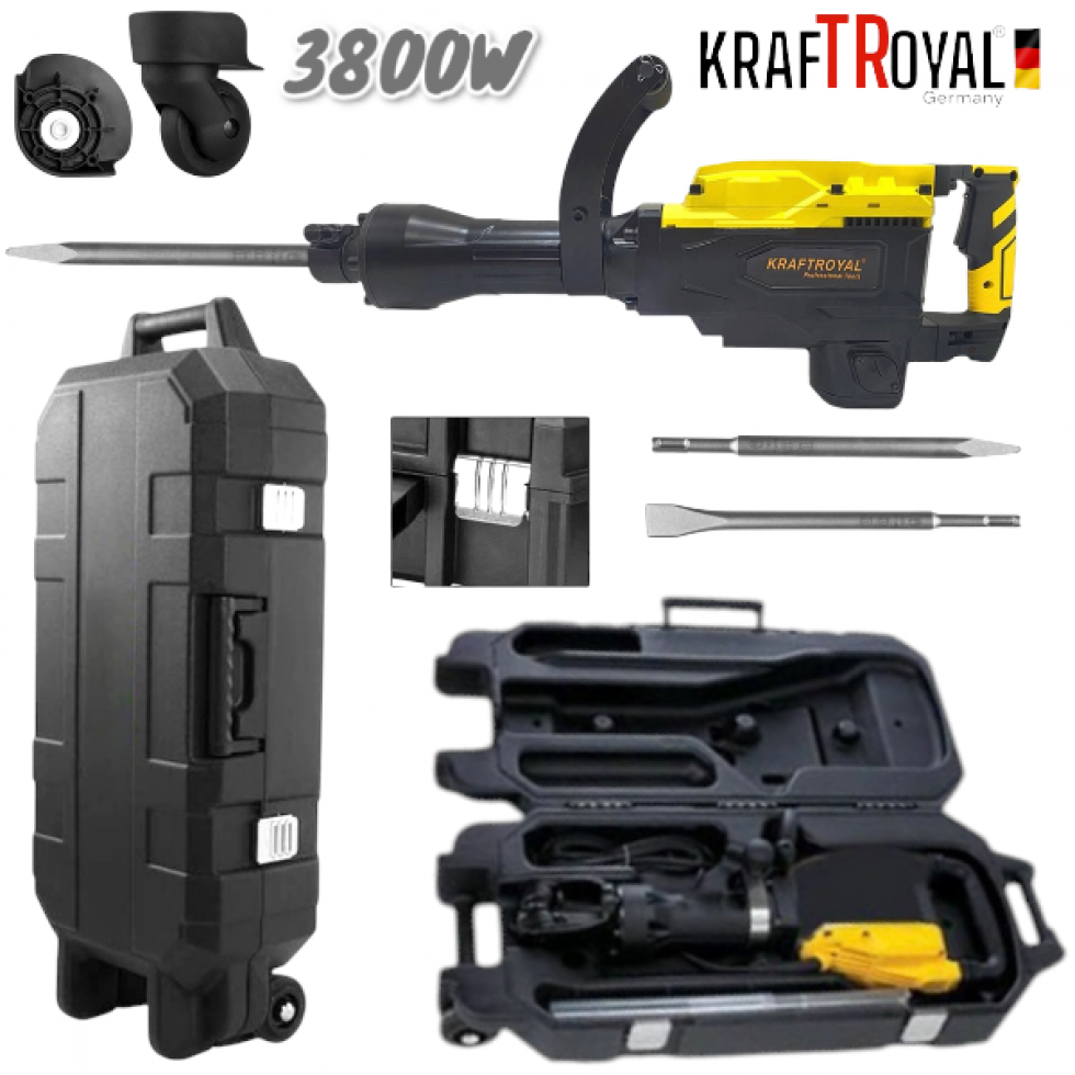 Немски Професионален Къртач 3800W 65J KRAFT ROYAL в куфар с колела Немски Професионален Къртач 3800W 65J KRAFT ROYAL в куфар с колела